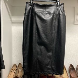 Faux Leather Pencil Skirt